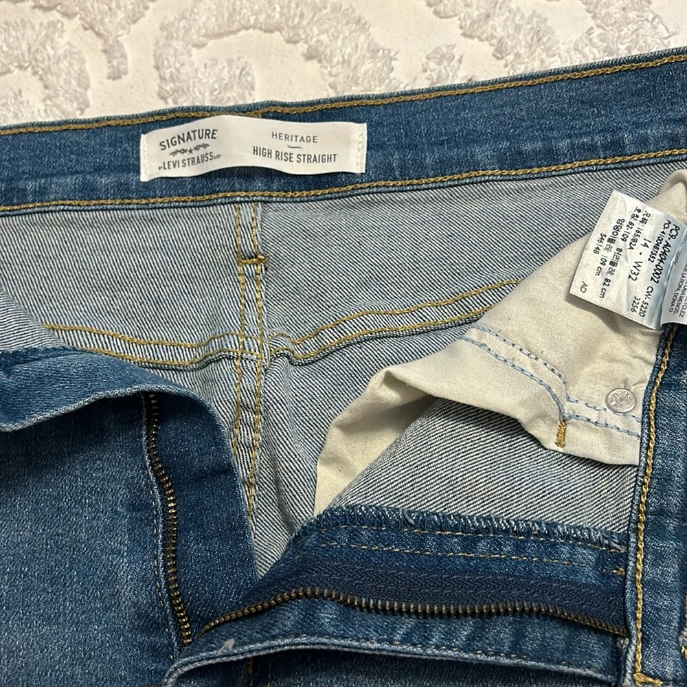 Levi’s high rise straight leg jeans